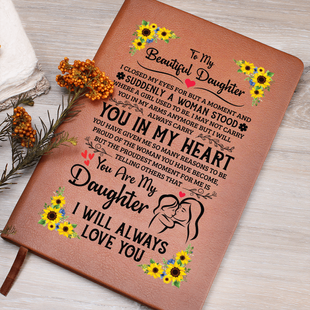 TO MY DAUGHTER PROUD LEATHER JOURNAL