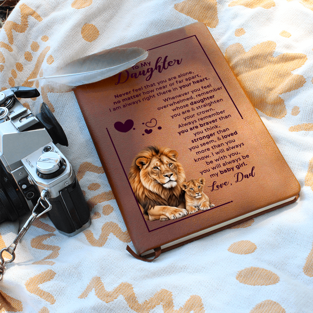 To My Daughter Leather Journal Your Crown