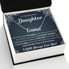 TO MY DAUGHTER CHAPTERS SQUEEZED NAME NECKLACE GIFT SET