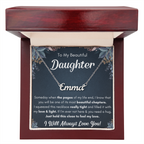TO MY DAUGHTER CHAPTERS SQUEEZED NAME NECKLACE GIFT SET