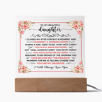 TO MY BEAUTIFUL DAUGHTER SQUARE ACRYLIC PLAQUE