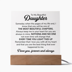 TO MY DAUGHTER CHAPTERS SQUARE PLAQUE
