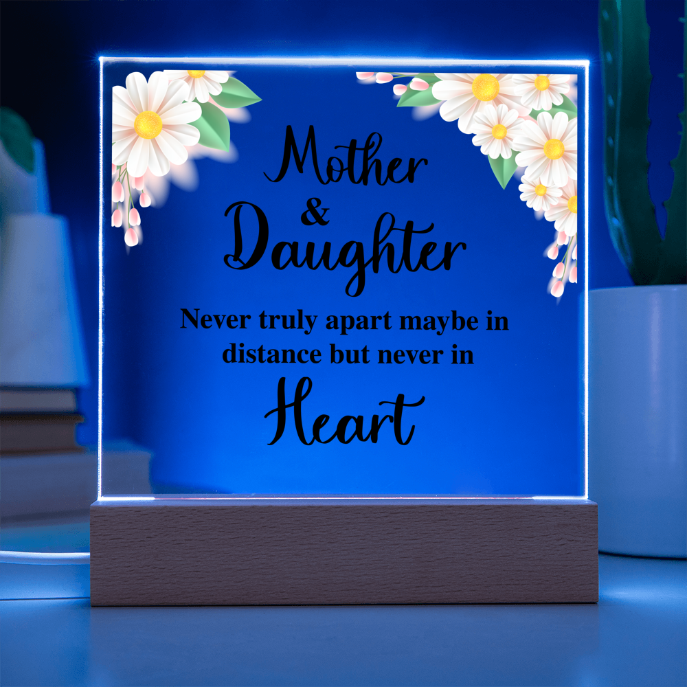 TO MY DAUGHTER DISTANCE SQUARE ACRYLIC PLAQUE
