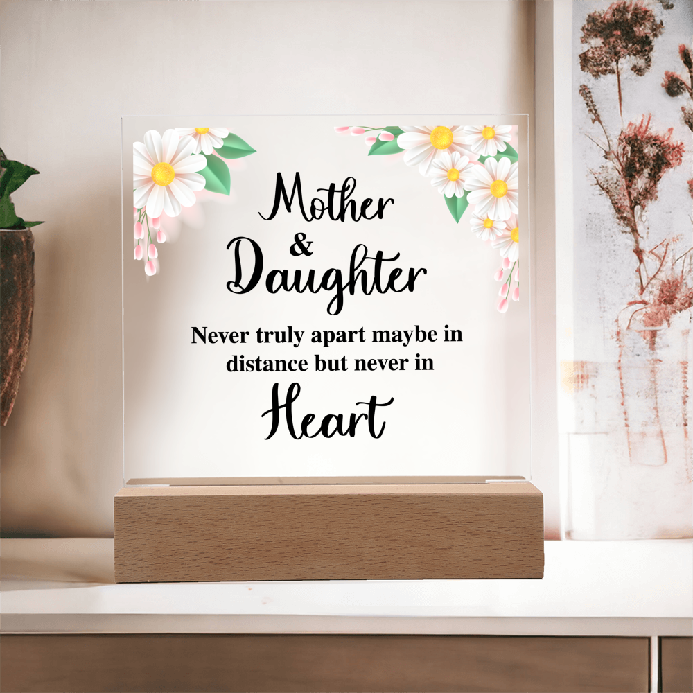 TO MY DAUGHTER DISTANCE SQUARE ACRYLIC PLAQUE