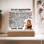 TO MY DAUGHTER BRAVER SQUARE ACRYLIC