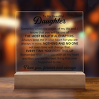 TO MY DAUGHTER CHAPTERS SQUARE PLAQUE