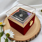 Breathing Interlocking - Daughter Birthday Necklace with Rose Box