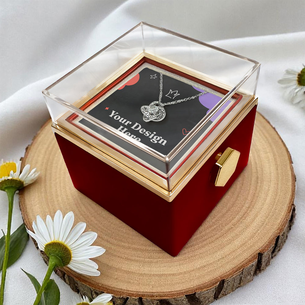 Breathing Interlocking - Daughter Birthday Necklace with Rose Box